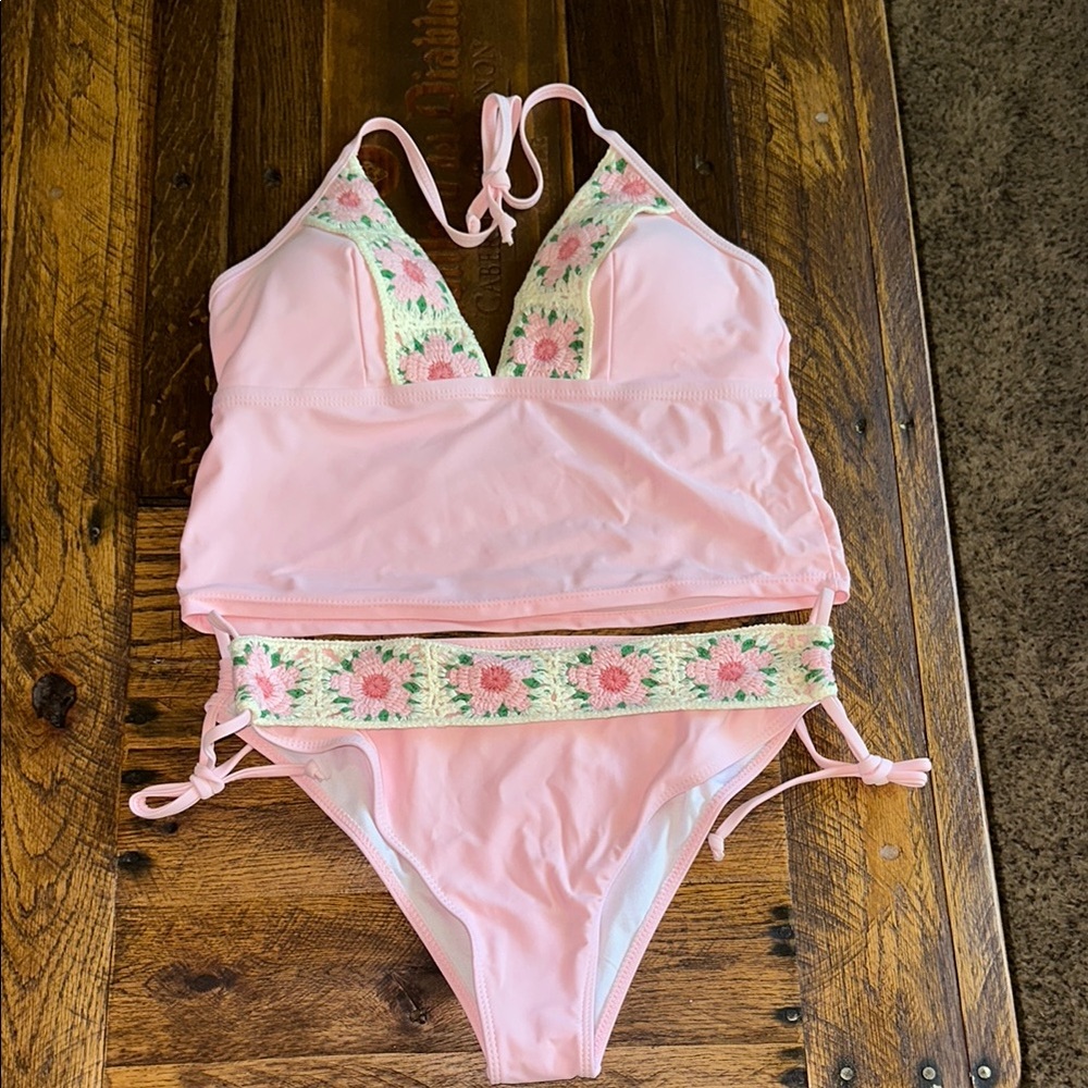 NWOT SHEIN Floral Tankini Swim Set